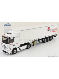   Eligor - Mercedes Benz Actros 5 1851 Truck Telonato Transactuel Transports 2018 White