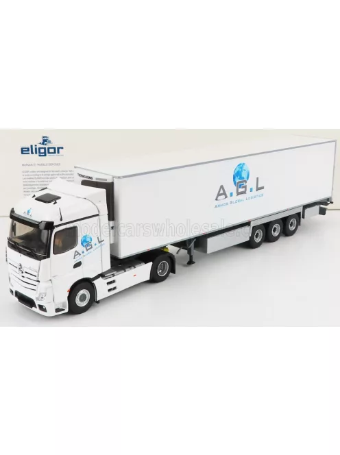 Eligor - MERCEDES BENZ ACTROS 5 1851 TRUCK SEMI-FRIGO ARMOR GLOBAL LOGISTICS TRANSPORTS 2018 WHITE