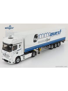   Eligor - Mercedes Benz Actros 5 1845 Truck Telonato Immo Ouest Transports 2018 White Blue