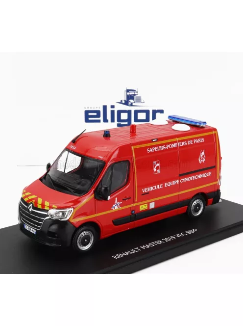 Eligor - RENAULT MASTER VAN VEC BSPP VEHICULE EQUIPE CYNOTECHNIQUE SAPEURS POMPIERS DE PARIS 2019 RED