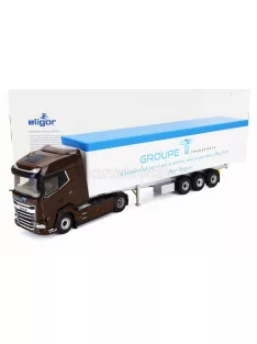   Eligor - DAF XG TRUCK CASSONE RIBALTABILE GROUPE TRANSPORTS 2023 BROWN WHITE
