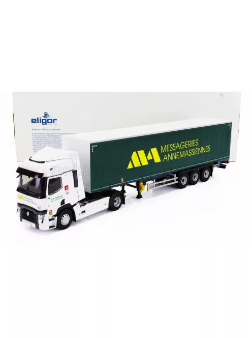 Eligor - RENAULT T460 TRUCK TELONATO ANNEMASSIENNES TRANSPORTS 2021 WHITE GREEN