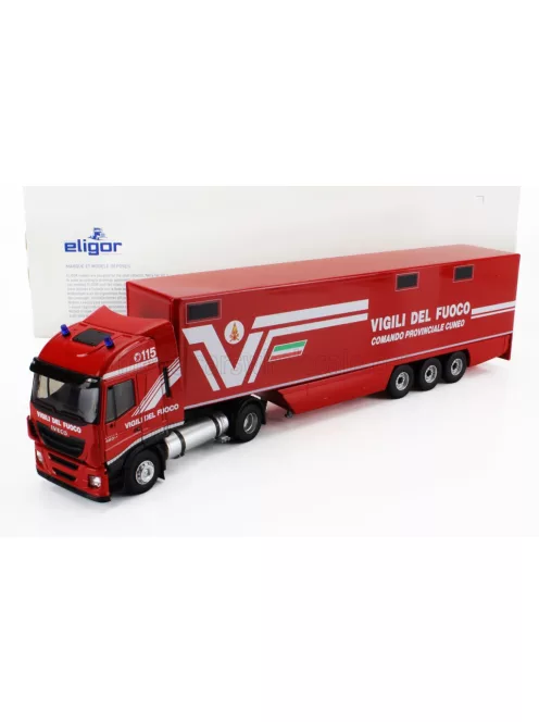 Eligor - IVECO FIAT STRALIS 480e6 EURO 6 TRUCK FIRE ENGINE 2018 RED WHITE