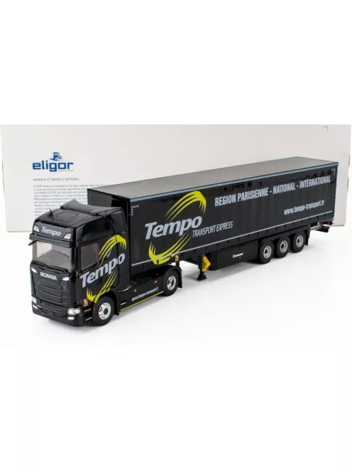 Eligor - SCANIA S500 TRUCK TELONATO TEMPO TRANSPORTS 2018 BLACK