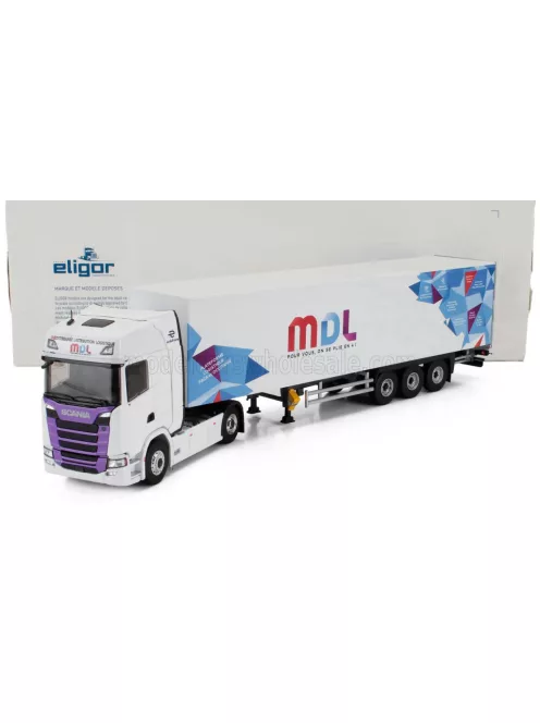 Eligor - SCANIA S500 TRUCK CASSONATO MDL TRANSPORTS 2024 WHITE
