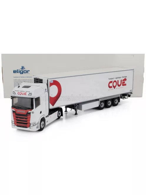 Eligor - SCANIA S500 TRUCK SEMI-FRIGO COUE TRANSPORTS 2021 WHITE RED