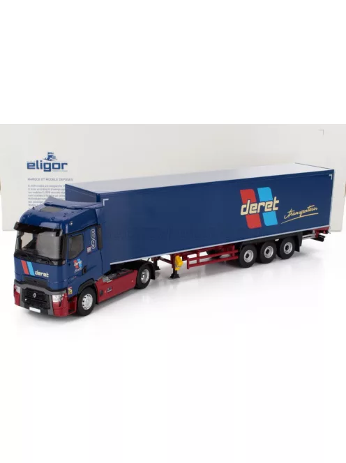 Eligor - RENAULT T-HIGH TRUCK CASSONATO DERET TRANSPORTS 2023 BLUE