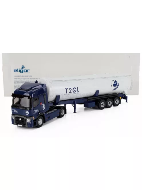 Eligor - RENAULT T-LINE TANKER TRUCK T2GL TRANSPORTS 2021 BLUE WHITE