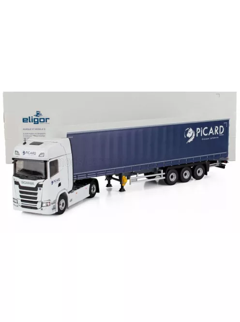 Eligor - SCANIA S500 TRUCK TELONATO PICARD TRANSPORTS 2021 WHITE BLUE