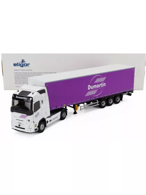 Eligor - VOLVO FH 500 TRUCK TELONATO DUMARTIN TRANSPORTS 2024 WHITE PURPLE
