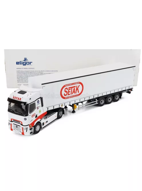 Eligor - RENAULT T-LINE HIGH TRUCK SETAK TELONATO TRANSPORTS 2023 WHITE