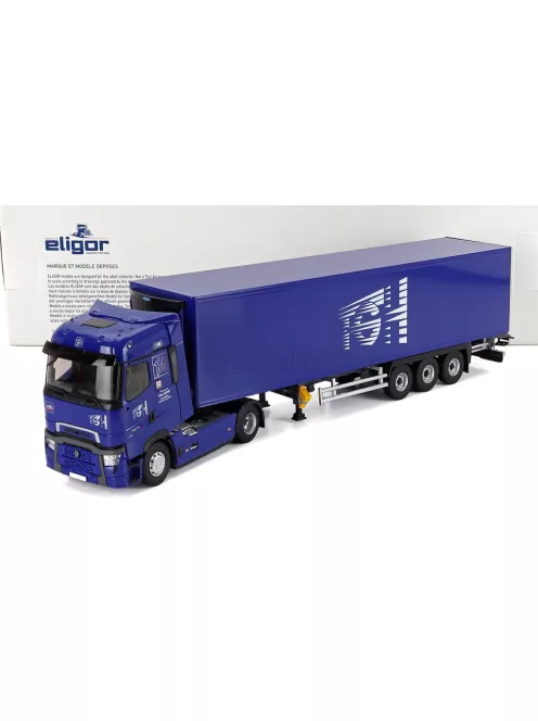 Eligor - RENAULT T-LINE HIGH TRUCK SEMI-FRIGO TGH TRANSPORTS 2023 BLUE