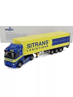   Eligor - RENAULT T-LINE E-TECH TRUCK CASSONATO SITRANS TRANSPORTS 2023 BLUE YELLOW