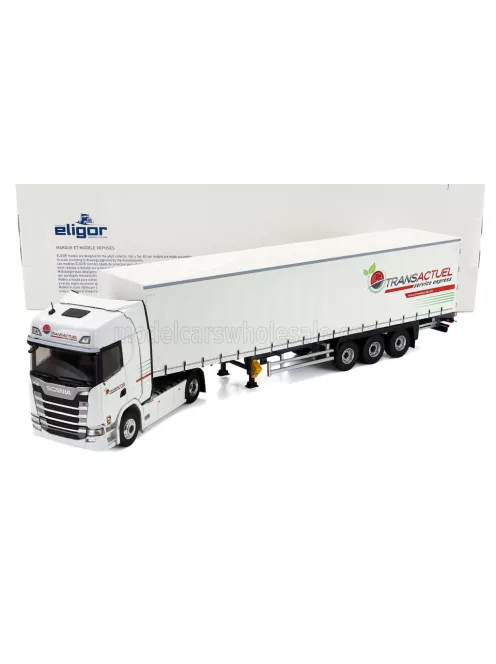 Eligor - SCANIA S500 TRUCK TELONATO TRANSACTUEL TRANSPORTS 2021 WHITE