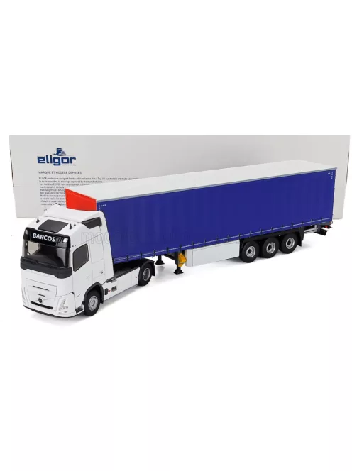 Eligor - VOLVO FH AERO TRUCK TELONATO BARCOS TRANSPORTS 2024 WHITE BLUE