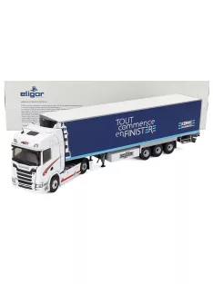   Eligor - SCANIA R450 TRUCK SEMI-FRIGO TOUT COMMENCE EN FINISTERE 2016 WHITE BLUE