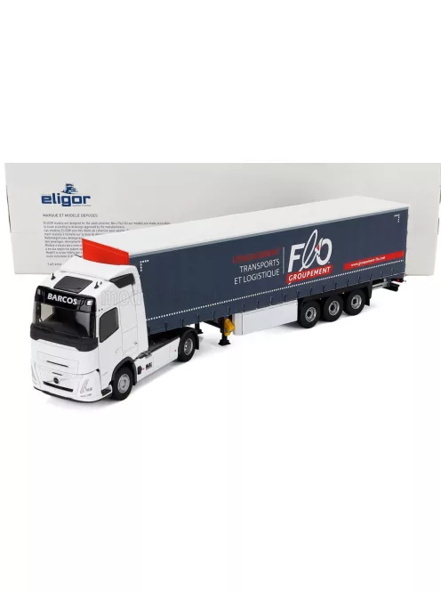 Eligor - VOLVO FH AERO TRUCK TELONATO BARCOS TRANSPORTS 2024 WHITE BLUE
