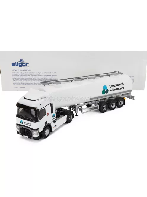 Eligor - RENAULT T460 TANKER TRUCK BOUQUEROD TRANSPORTS 2021 WHITE