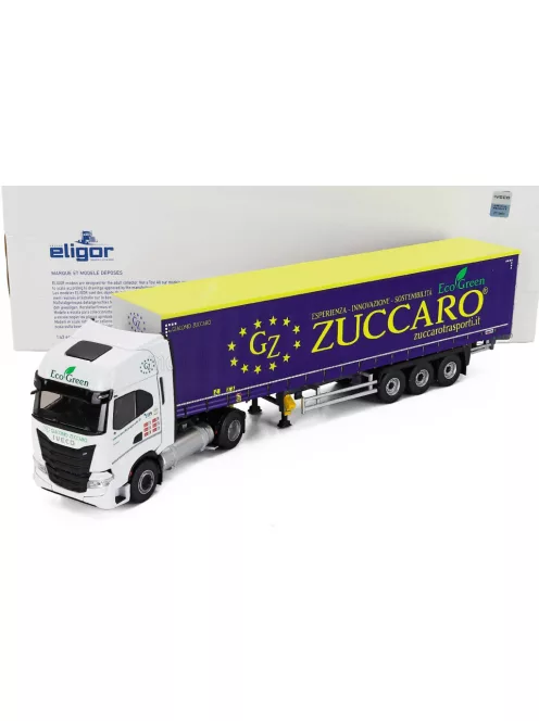 Eligor - IVECO FIAT S-WAY NP TRUCK TELONATO ZUCCARO TRANSPORTS 2020 WHITE BLUE