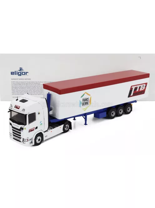 Eligor - SCANIA S500 TRUCK CASSONATO TTB TRANSPORTS 2024 WHITE