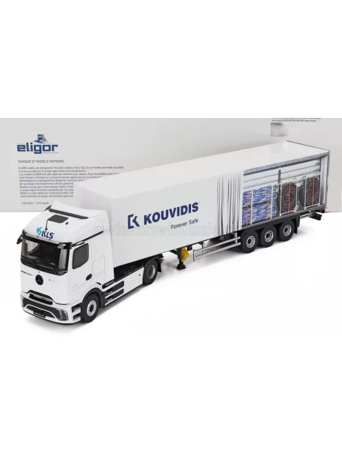 Eligor - MERCEDES BENZ E-ACTROS 600 TRUCK TELONATO KOUVIDIS TRANSPORTS 2025 WHITE