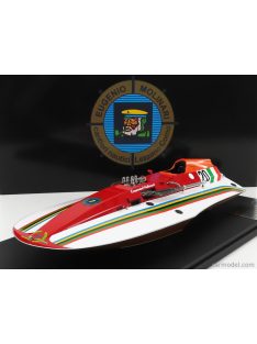   Bbr-Models - Molinari Offshore Motoscafo 4 Punti N 20 Edoardo Molinari Winner Giro Del Lario - Meeting Di Cipro - Raid Pavia-Venezia - Giro Del Garda - Ginevra-Evian - F1 Entrobordo World Champion 1980 Red White Orange