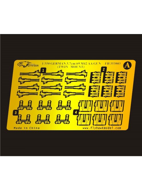 Flyhawk - WWII German Navy 3.7 69 M42 AA Gun Twin 