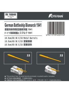 Flyhawk - Battleship Bismarck 10.5cm 65SK C33 Metal Barrel