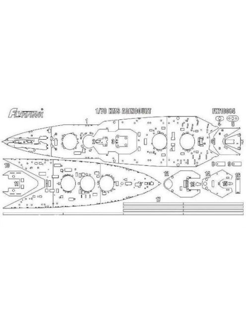 Flyhawk - Masking Sheet For HMS Agincourt