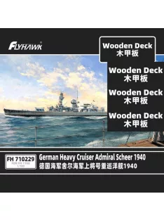 Flyhawk - German Heavy Cruiser ADMIRAL SCHEER 40 Wooden Deck