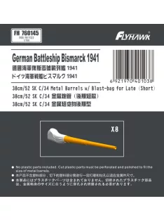   Flyhawk - German Battleship Bismark 1941 38cm 52SK C34 Metal Barrel Short