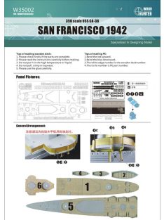 Flyhawk - USS CA-38 San Francisco 1942 Wood Deck 