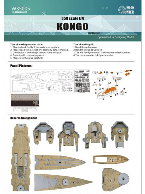 Flyhawk - IJN Kongo Battleship Wood Deck