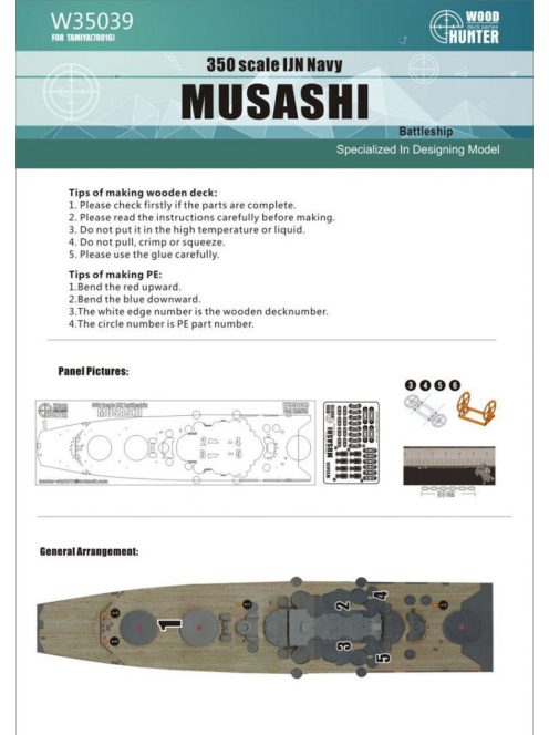 Flyhawk - IJN Navy Musashi Wood Deck