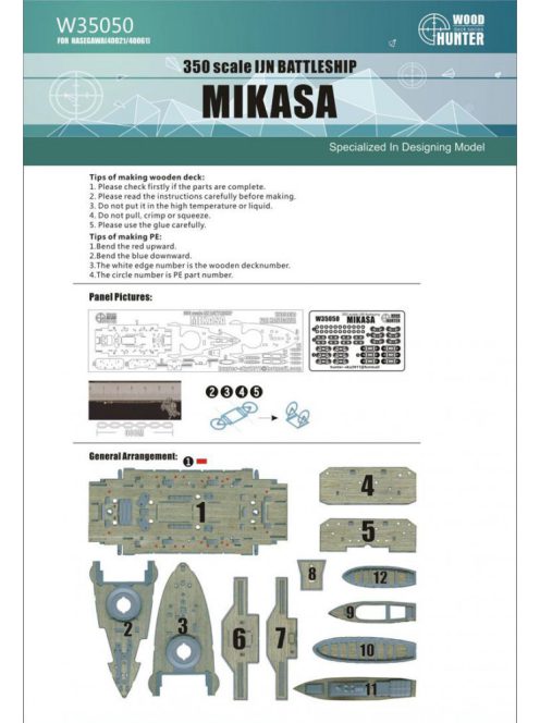 Flyhawk - IJN Battleship Mikasa Wood Deck