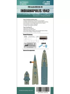 Flyhawk - WWII USS Indianapolis CA-35 1942 Wood Deck