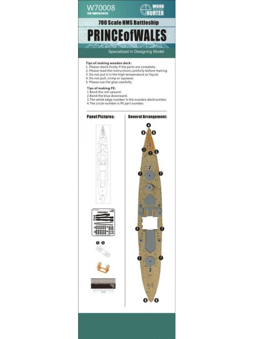 Flyhawk - WWII Battleship HMS Prince Of Wales Wood Deck