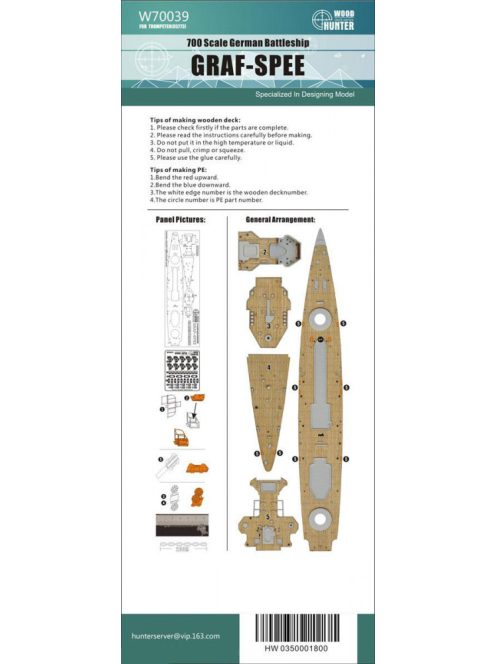 Flyhawk - WWII German Graf Spee Panzerschiff 1937 Wood Deck