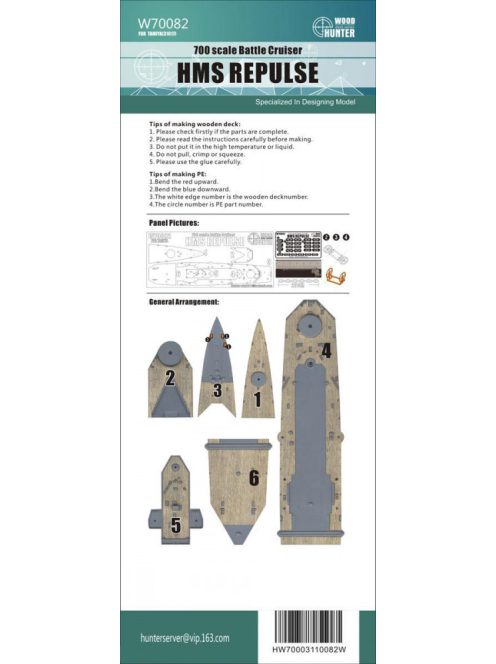 Flyhawk - WWII Battlecruiser HMS Repulse Wood Deck