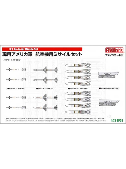 Fine Molds - 1:72 US Air-to-Air missile set - FINE MOLDS