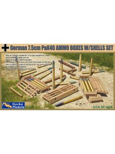  Gecko Models - 1/16 German 7,5cm PAK 40 Ammo Boxes w/Shells Set Include decals - Gecko