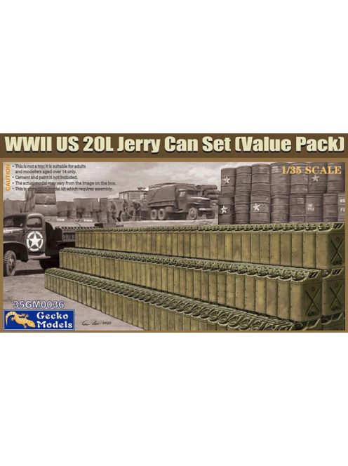 Gecko Models - WWII US 20L Jerry Can Set (Value pack)