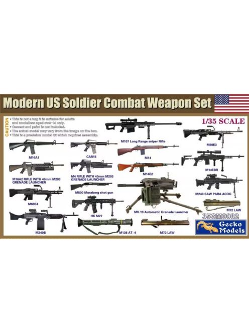 Gecko Models - Modern US Soldier Combat Weapon Set