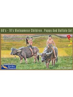   Gecko Models - 60's-70's Vietnamese Children, Puppy & Buffalo Set