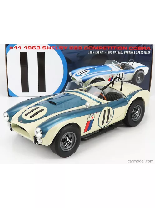 Gmp - Ford Usa Shelby Cobra Spider N 11 Bahamas Speed Week Nassau 1963 J.Everly White Light Blue