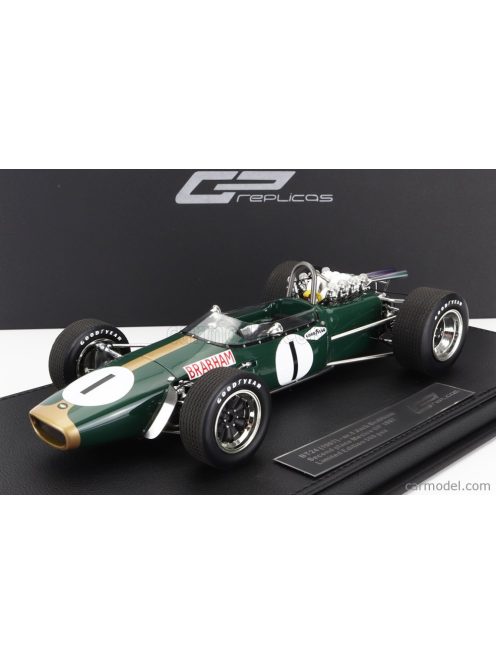 Gp-Replicas - Brabham F1 Bt24 Repco N 1 2Nd Mexico Gp 1967 Jack Brabham - Con Vetrina - With Showcase Green Gold