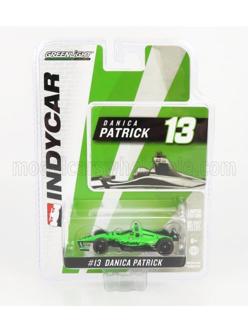 Greenlight - CHEVROLET TEAM ED CARPENTER RACING GO DADDY N 13 INDIANAPOLIS INDY 500 INDYCAR SERIES 2018 DANICA PATRICK GREEN BLACK