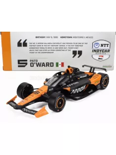   Greenlight - CHEVROLET TEAM ARROW McLAREN SP RACING N 5 INDIANAPOLIS INDY 500 INDYCAR SERIES 2024 PATO O'WARD BLACK ORANGE