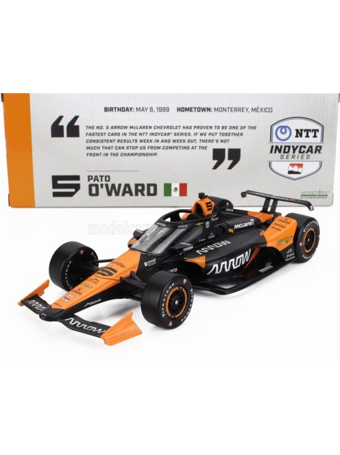 Greenlight - CHEVROLET TEAM ARROW McLAREN SP RACING N 5 INDIANAPOLIS INDY 500 INDYCAR SERIES 2024 PATO O'WARD BLACK ORANGE