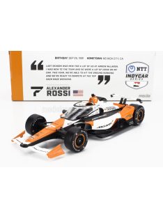   Greenlight - CHEVROLET TEAM ARROW McLAREN SP RACING N 7 INDIANAPOLIS INDY 500 INDYCAR SERIES 2024 ALEXANDER ROSSI WHITE BLACK ORANGE